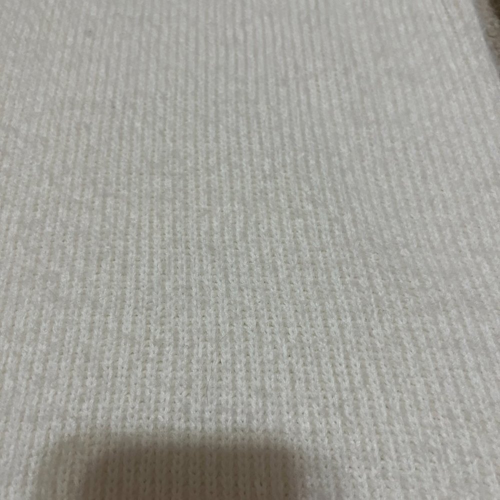 Zara Sweater Dress Size Medium White Knit Long Sleeve Crew Neck Fuzzy Soft - Picture 7 of 12